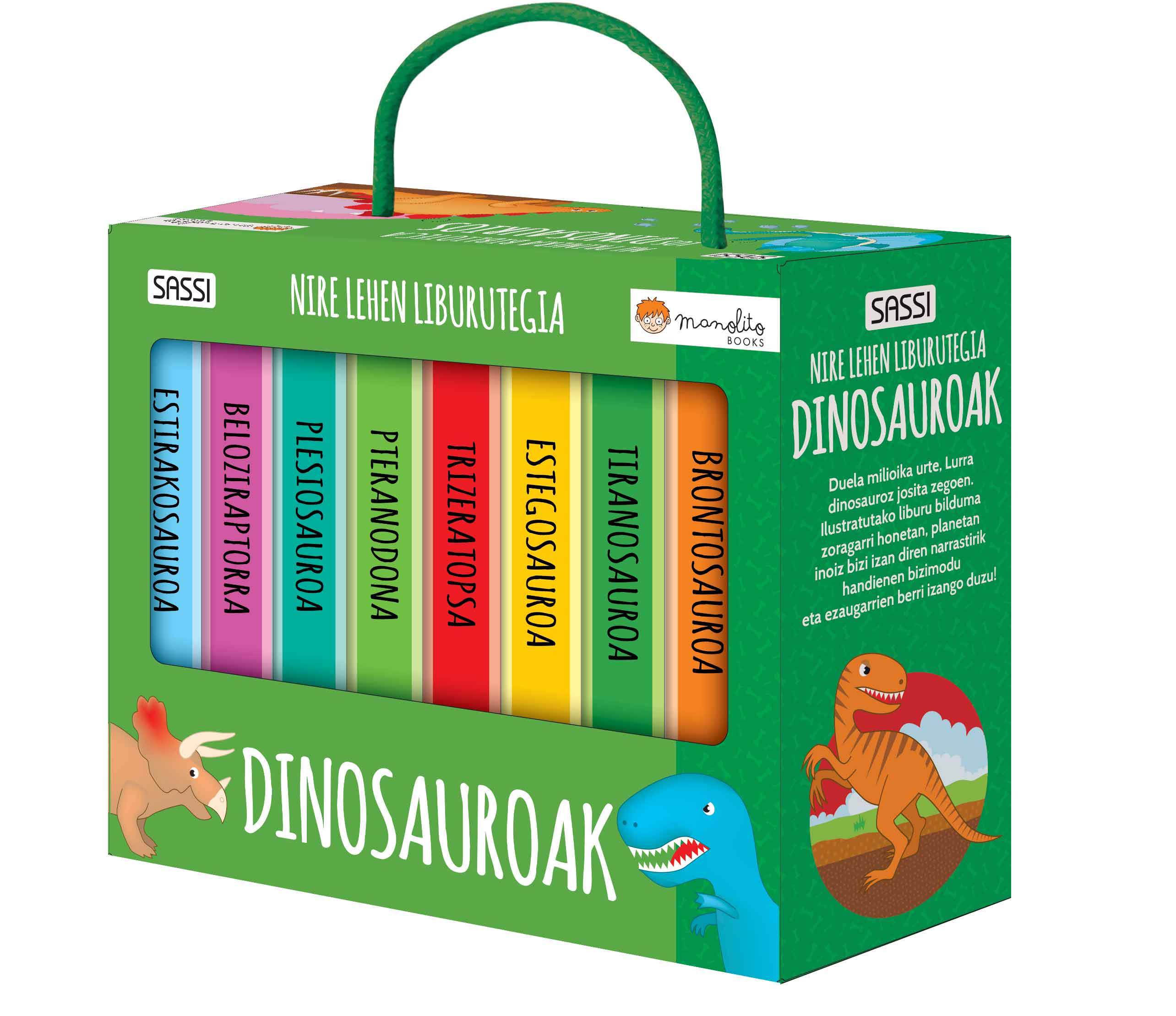Dinosauroak. Mi Primera Biblioteca. (Los Vehiculos) Edic. ilustratua (Euskara), de M. GAULE | portada del libro