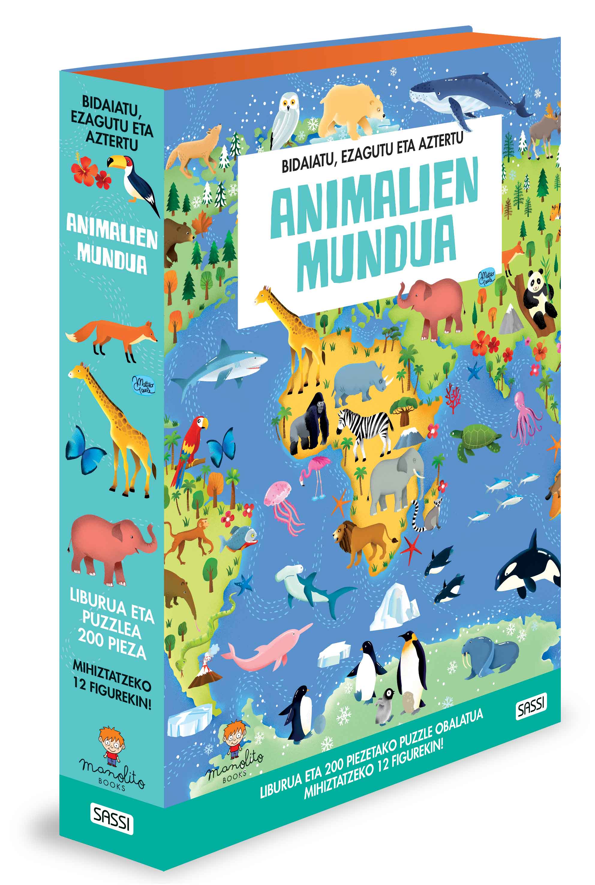 ANIMALIEN MUNDUA EUSKERA, de M. GAULE#L. TREVISAN#E. TOME#V. BONAGURO | portada del libro