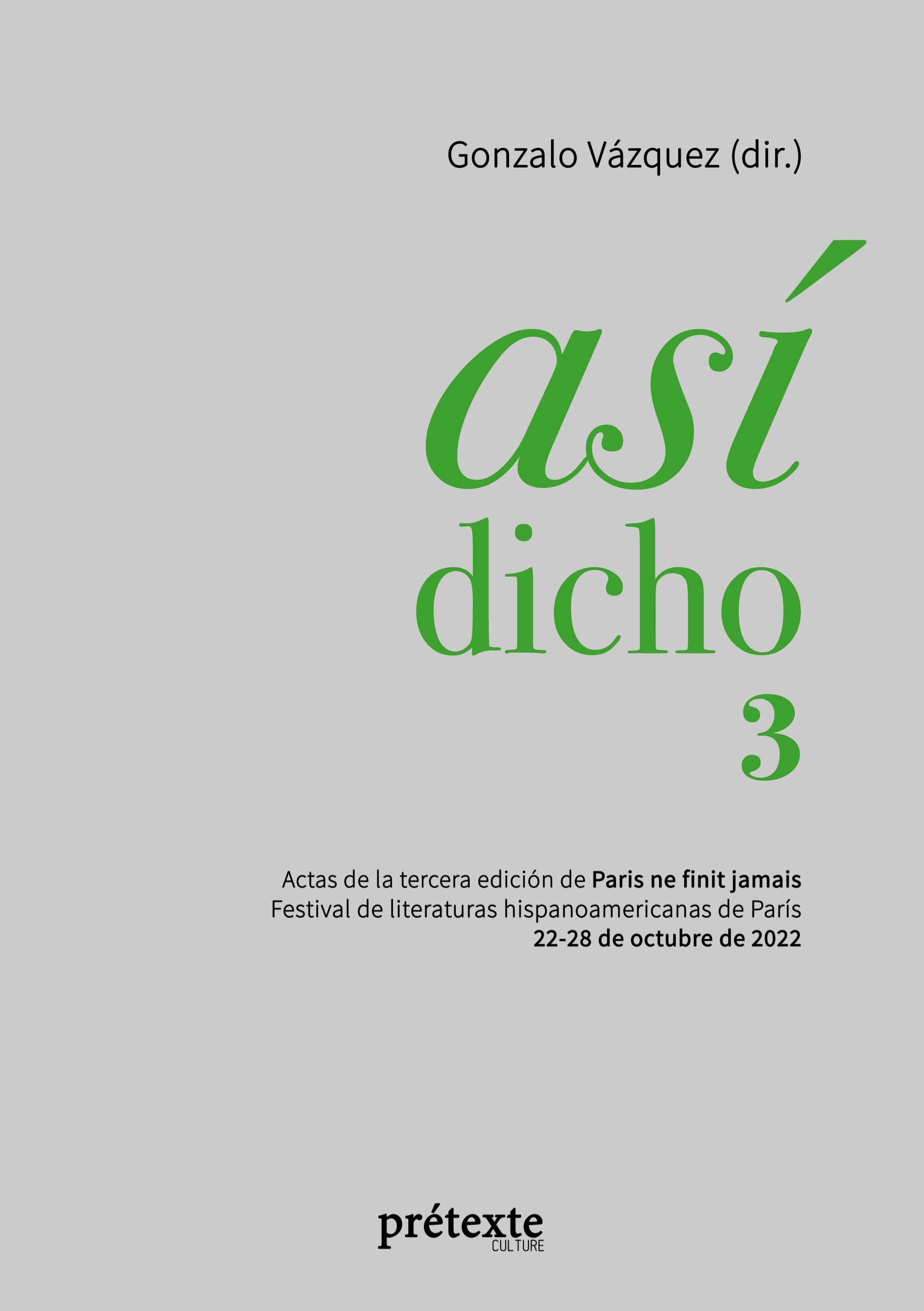 Así dicho 3, de Gonzalo Vázquez | portada del libro