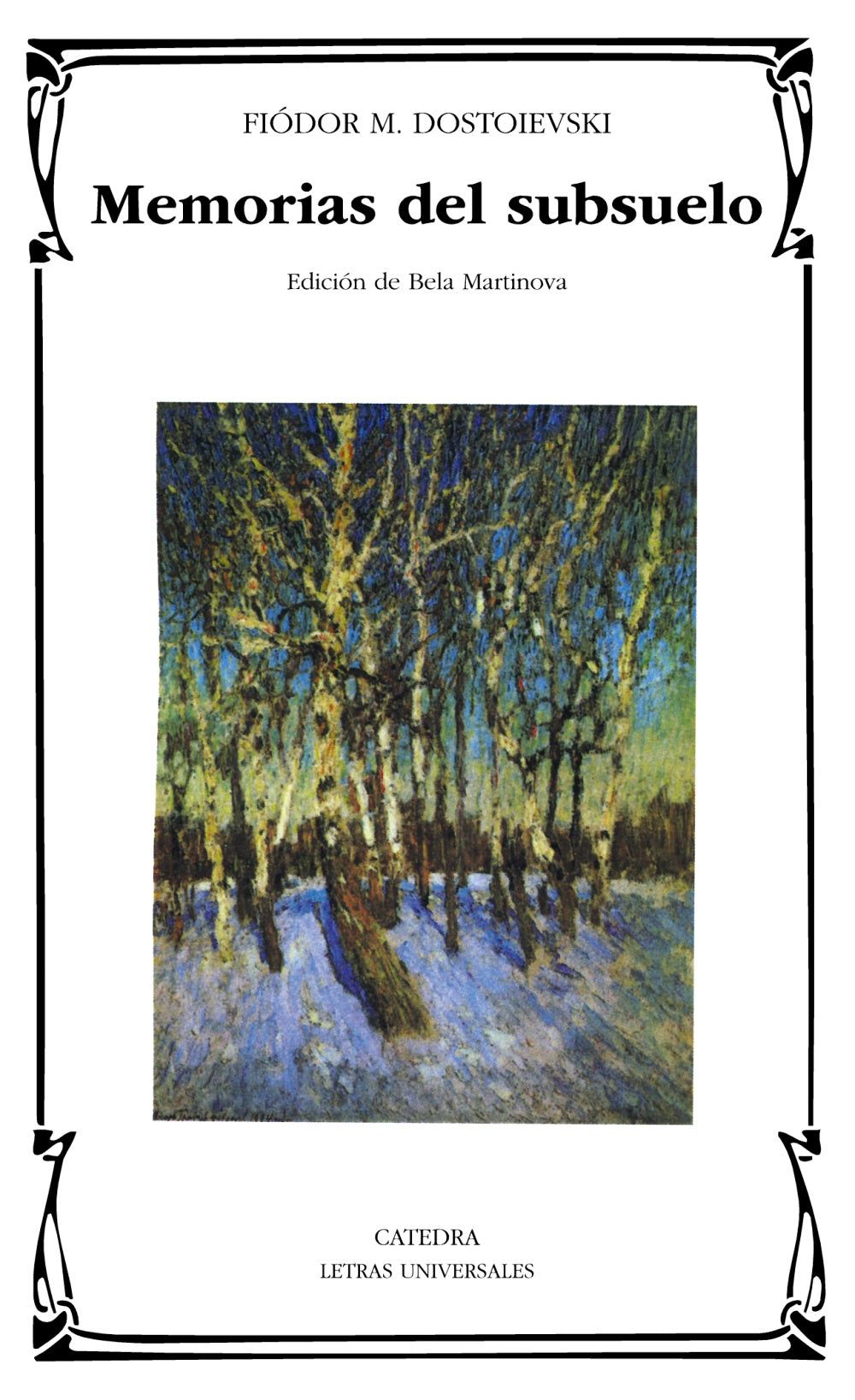 Memorias del subsuelo, de Dostoievski, Fiódor M. | portada del libro