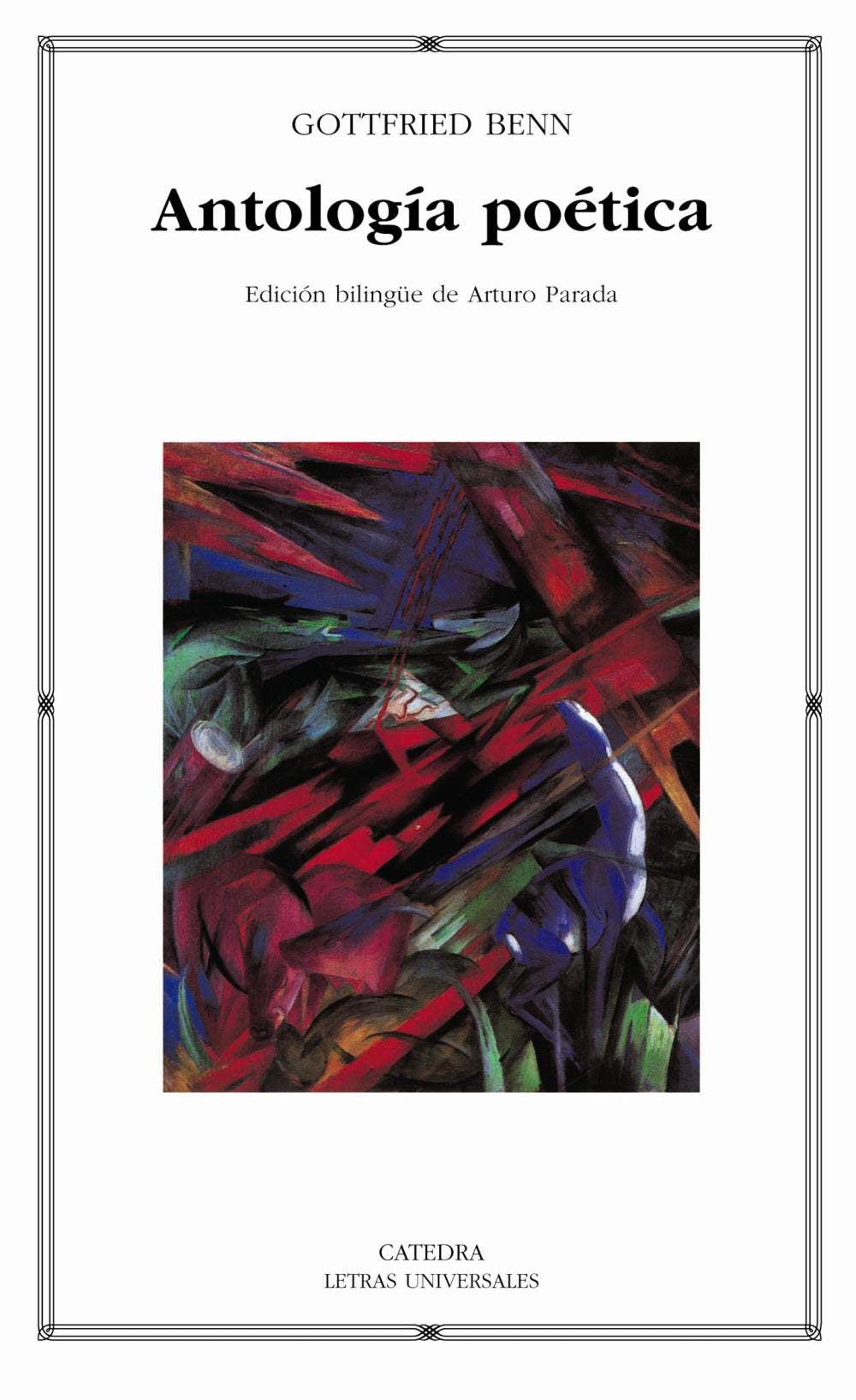 Antología poética, de Benn, Gottfried | portada del libro