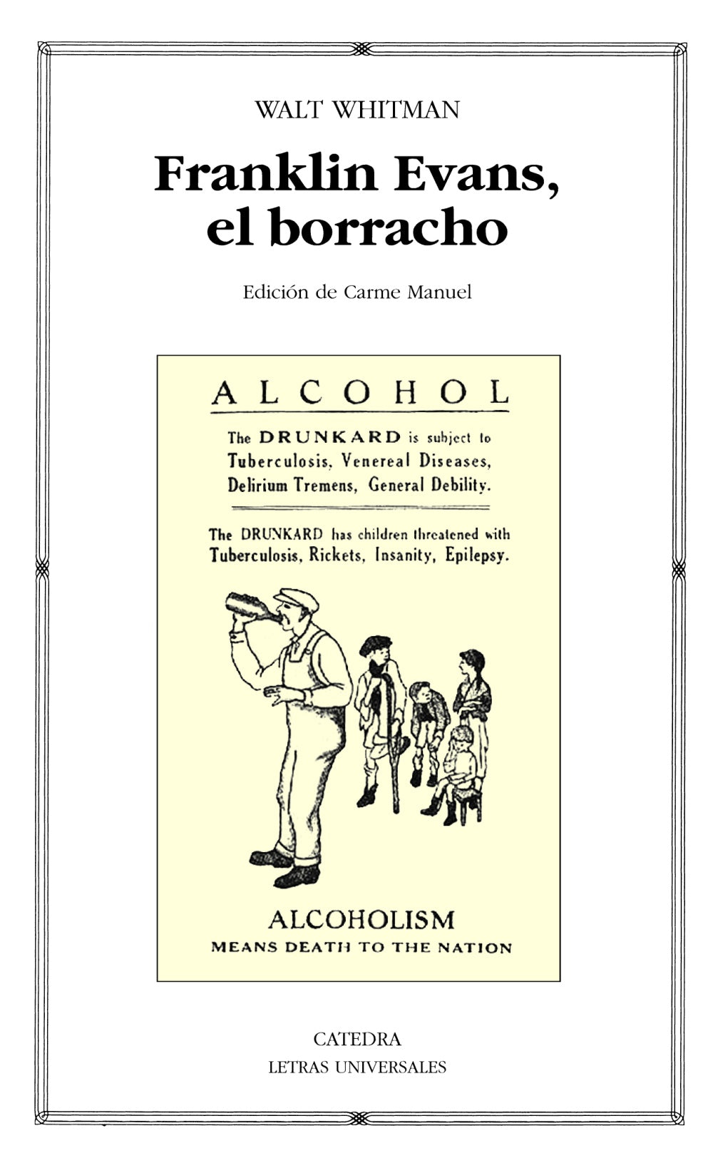 Franklin Evans, el borracho, de Whitman, Walt | portada del libro