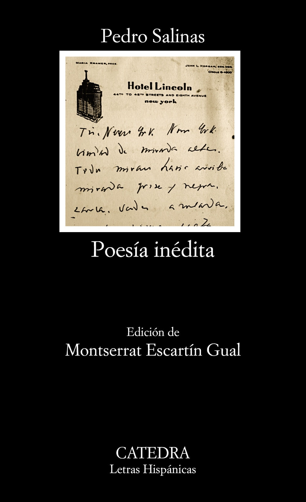 Poesía inédita, de Salinas, Pedro | portada del libro