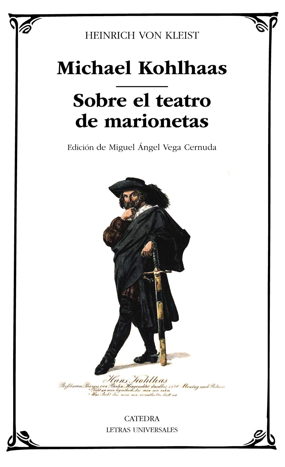 Michael Kohlhaas; Sobre el teatro  de marionetas, de Von Kleist, Heinrich | portada del libro