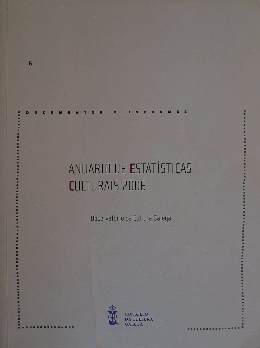 Anuario de estatísticas culturais 2006 | portada del libro