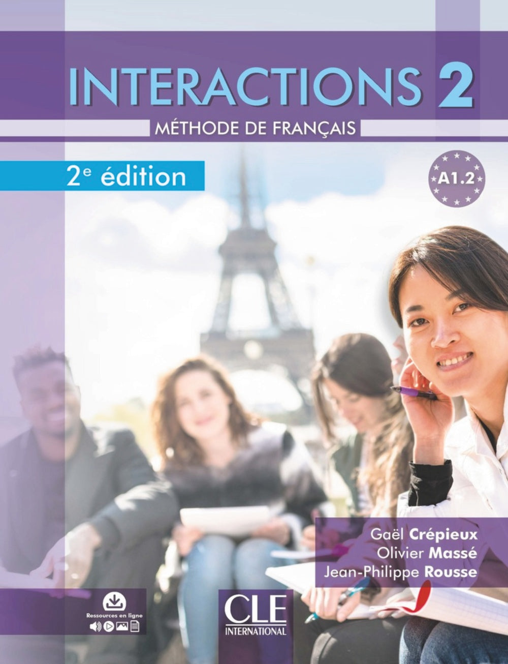 INTERACTIONS 2 - A1.2 - LIVRE + CD - 2º EDITION, de CREPIEUX, GAEL | portada del libro