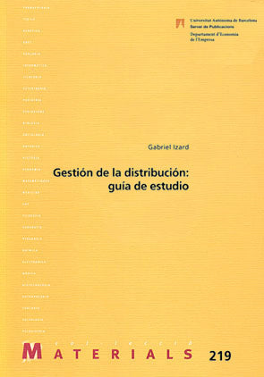 Gestiùn de la distribuciùn guÆa de estudio, de Izard | portada del libro