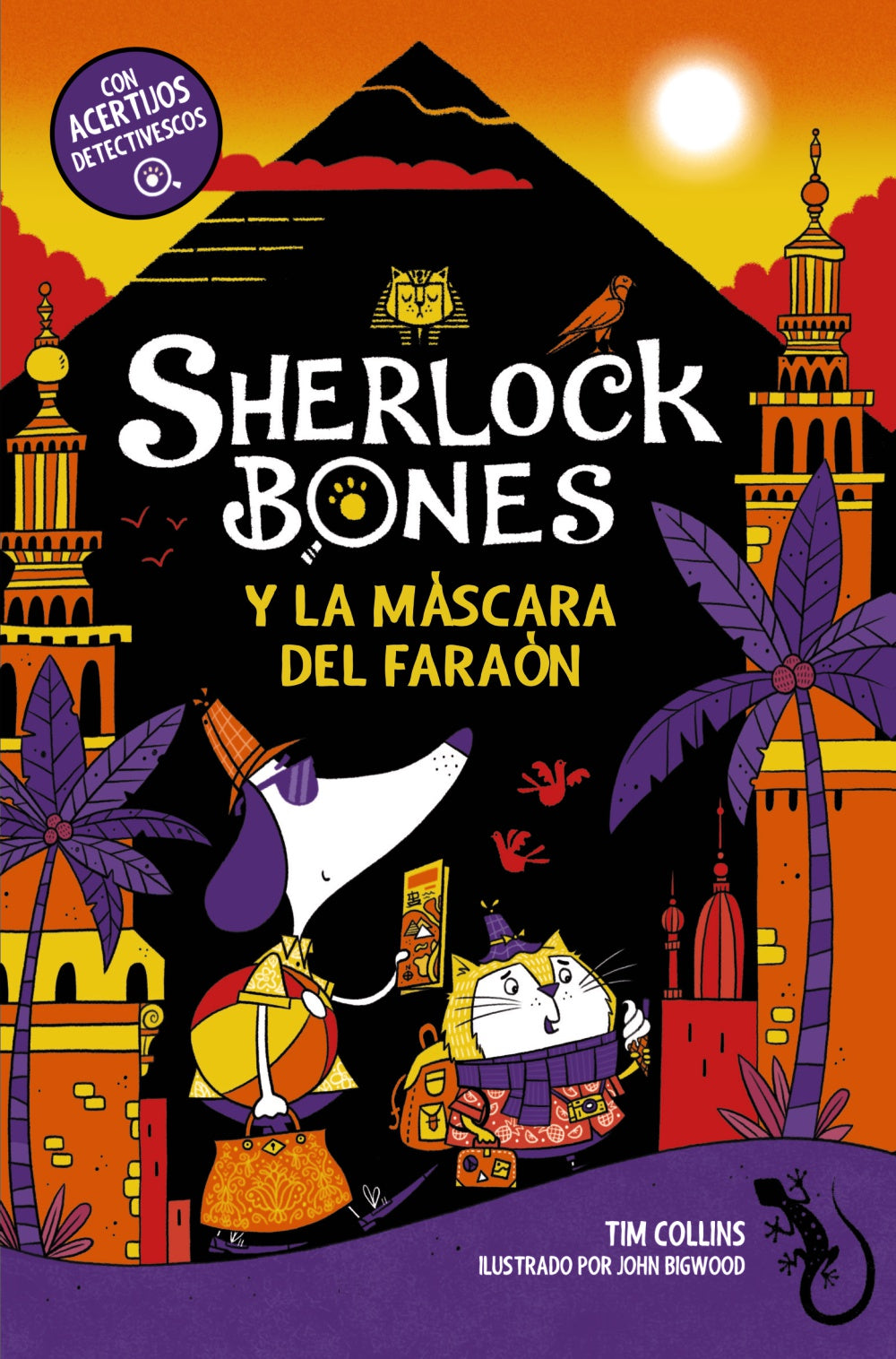 Sherlock Bones y la máscara del faraón, de Collins, Tim | portada del libro