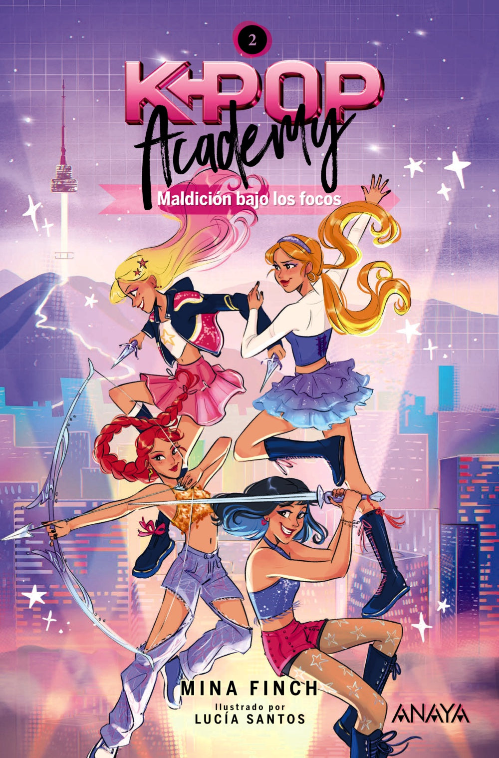 K-pop Academy. Maldición bajo los focos, de Finch, Mina | portada del libro