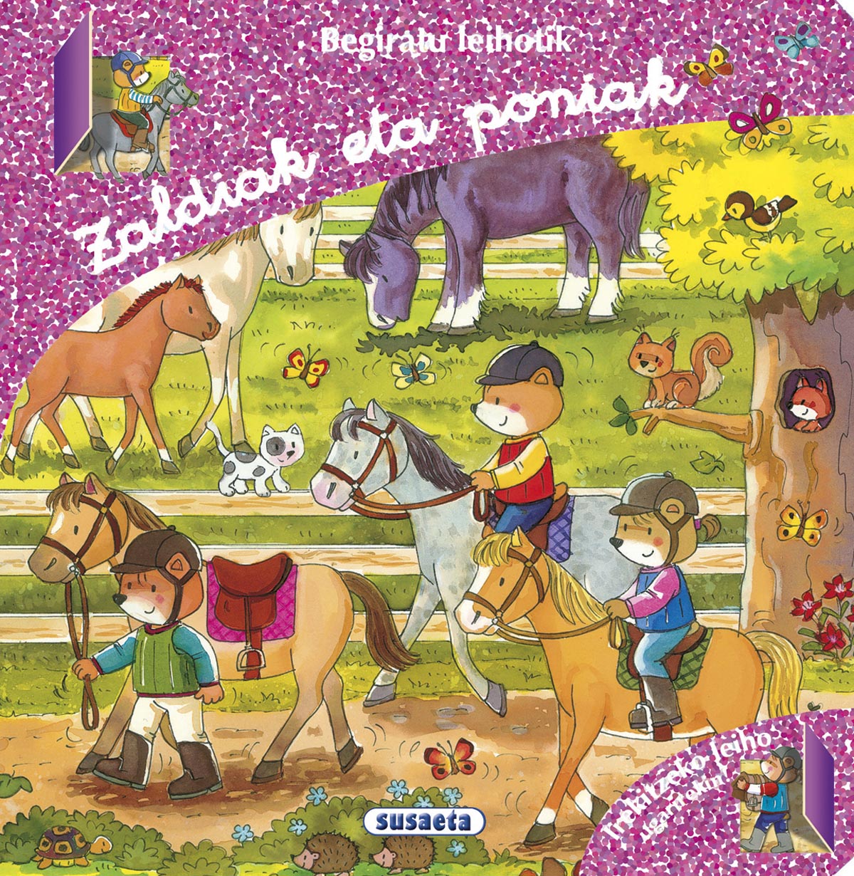 Zaldiak eta poniak, de Susaeta | portada del libro