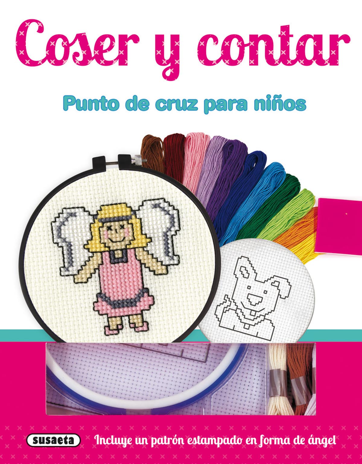 Coser y contar. Punto de cruz para niños, de Susaeta | portada del libro