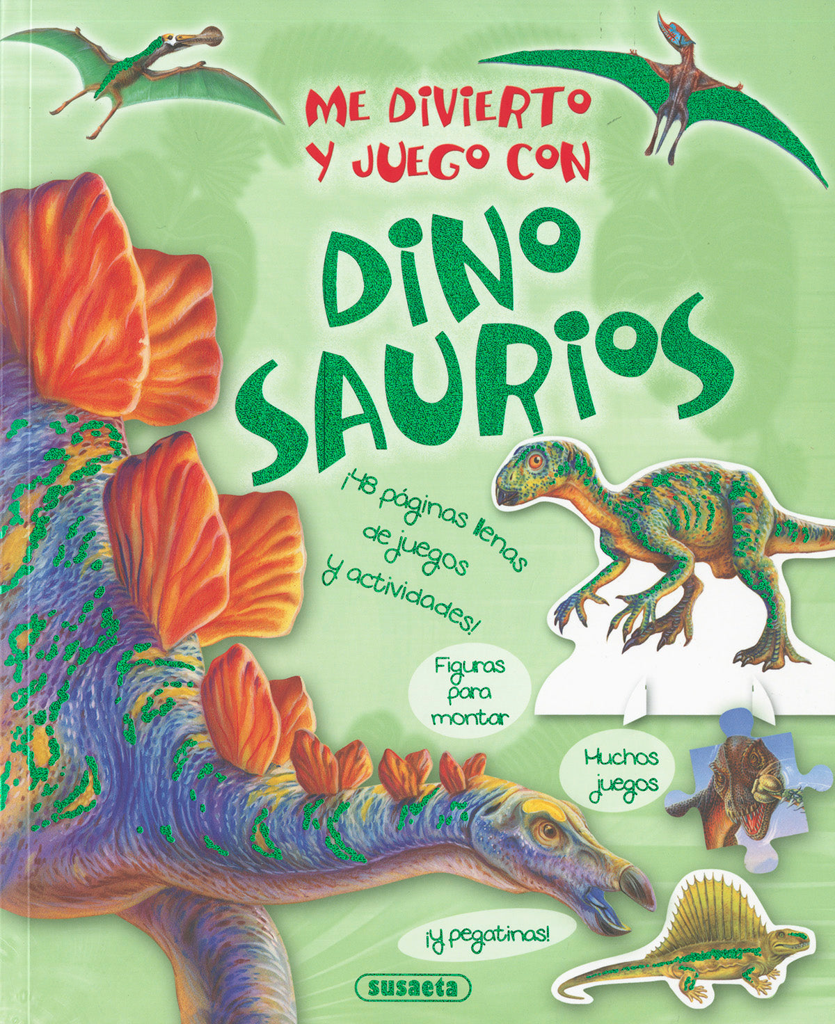 Me divierto y juego con dinosaurios, de Susaeta | portada del libro