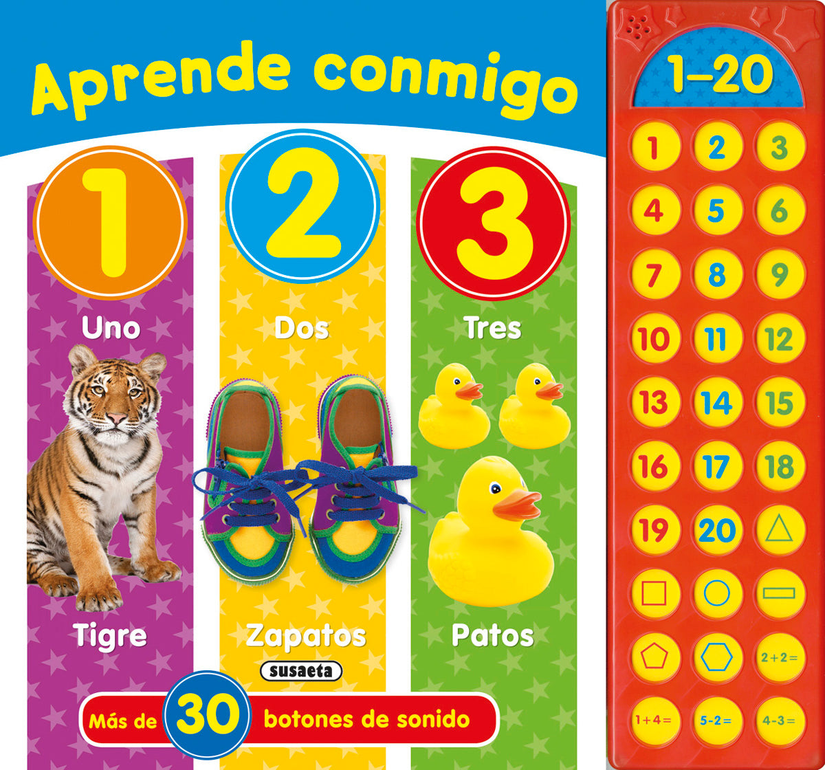 Aprende conmigo 1 2 3, de Susaeta | portada del libro