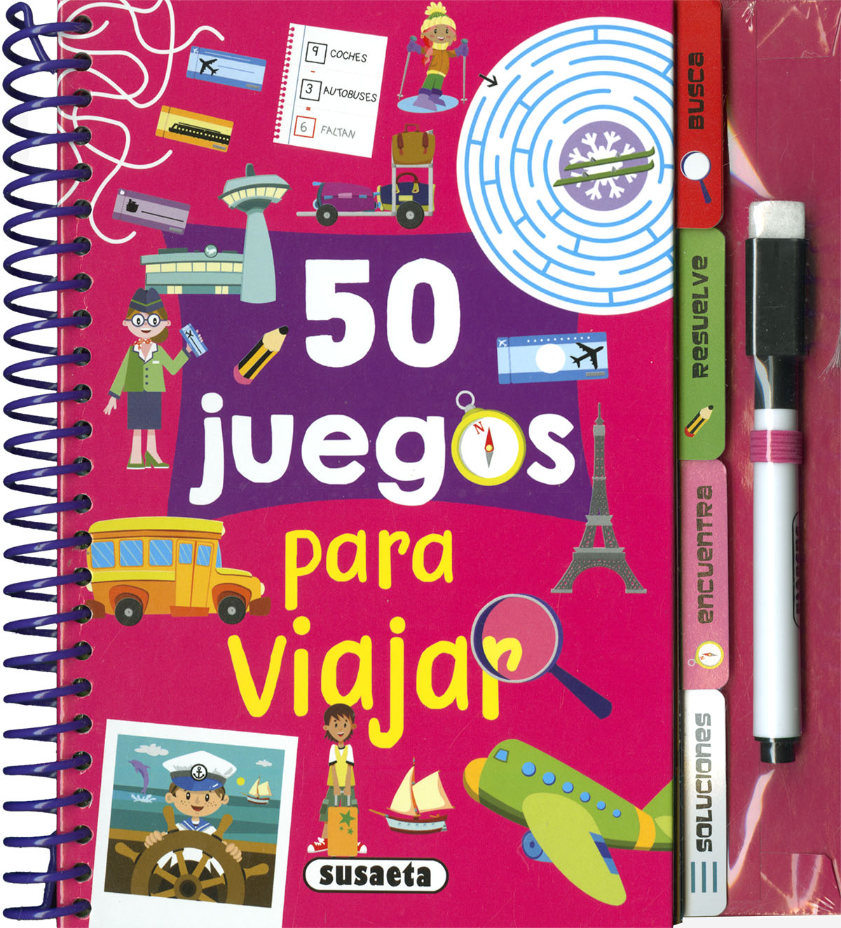 50 JUEGOS PARA VIAJAR, de DIBUJATOR | portada del libro
