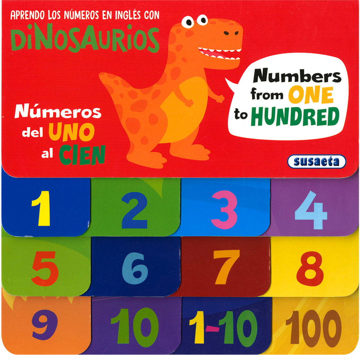 Aprendo los números en inglés con dinosaurios, de Ediciones | portada del libro