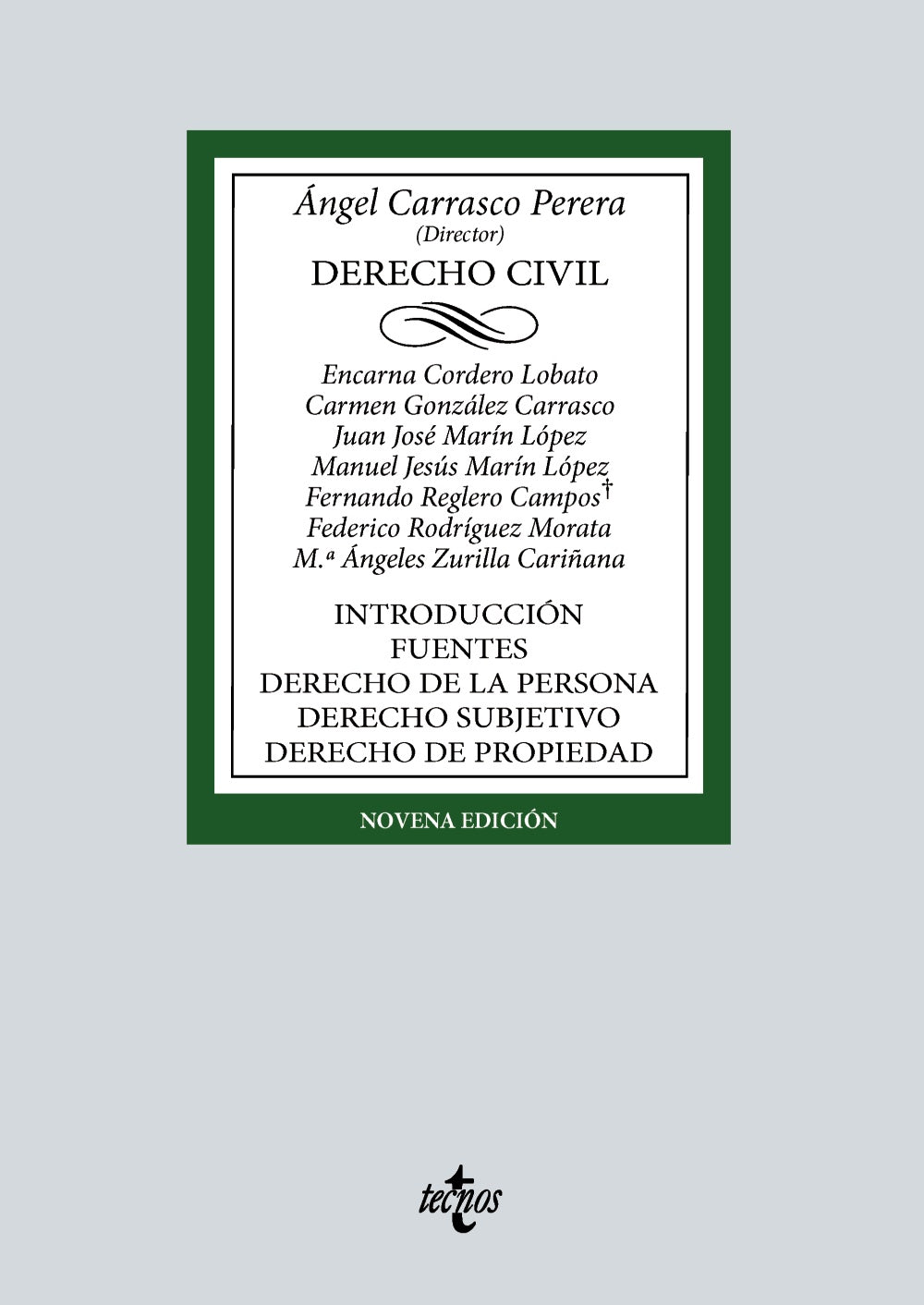 Derecho Civil, de Carrasco Perera, Ángel | portada del libro