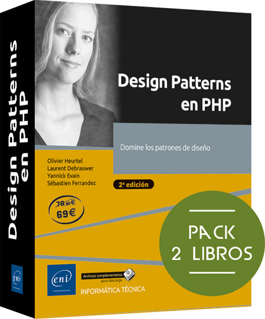 DESIGN PATTERNS EN PHP PACK 2 LIBROS DOMINE LOS PATRONES DI, de Ferrandez | portada del libro