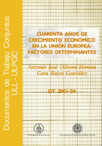 Cuarenta años de crecimiento económico en la Unión Europea: factores determinantes, de Olivera Herrera | portada del libro