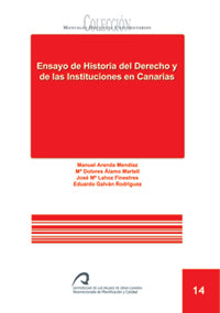Ensayo de historia del derecho y de las instituciones en Canarias, de Aranda Mendíaz | portada del libro