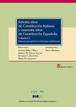 SETENTA AÑOS DE CONSTITUCION ITALIANA Y CUARENTA AÑOS DE CONSTITU | portada del libro