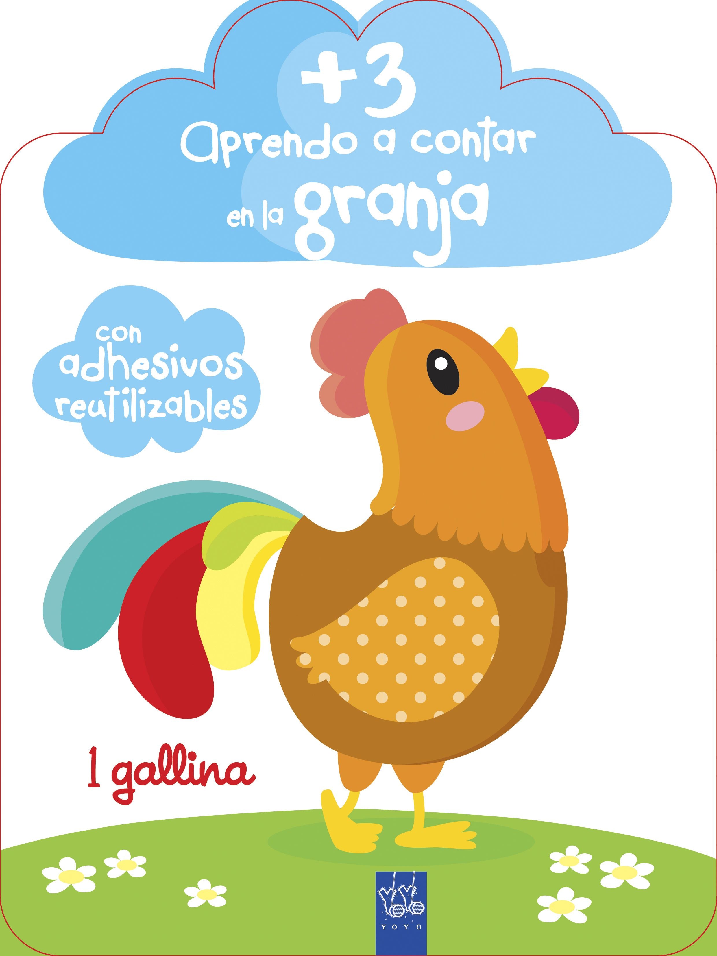 Aprendo a contar en la granja +3, de YOYO | portada del libro