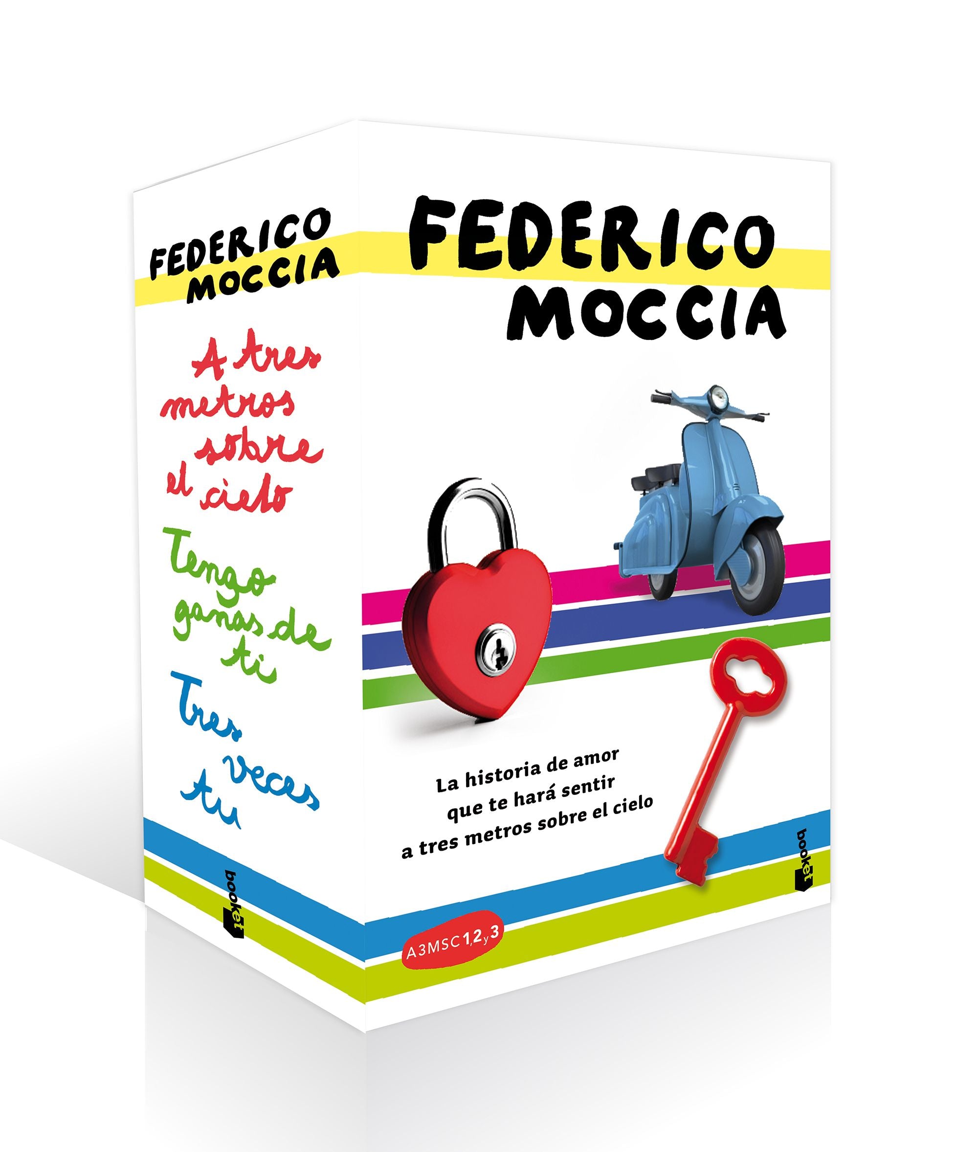 Estuche trilogía A tres metros sobre el cielo, de Moccia | portada del libro