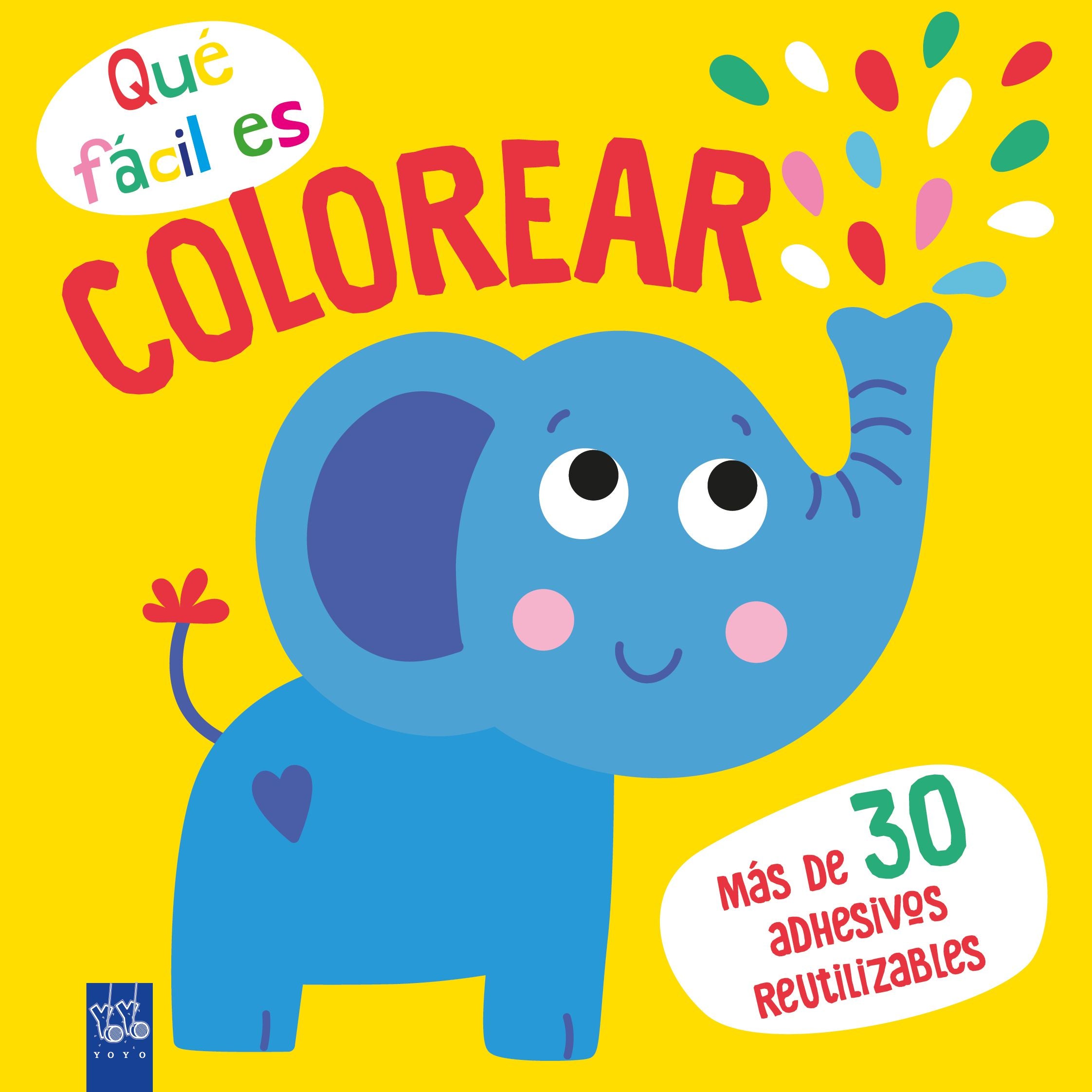 QUE FACIL ES COLOREAR. ELEFANTE, de YOYO | portada del libro