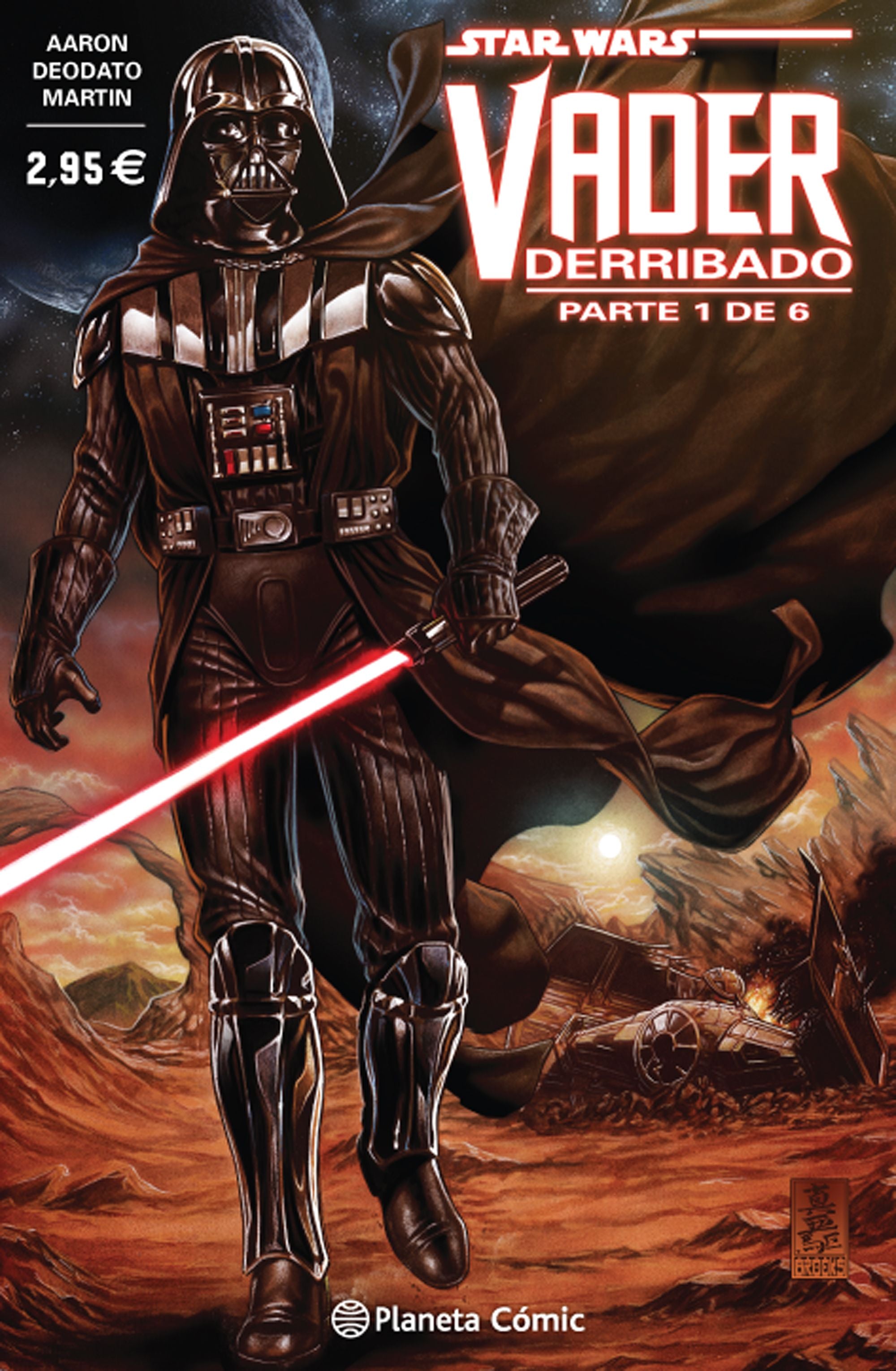 Star Wars Vader Derribado nº 01/06, de Jason Aaron | portada del libro