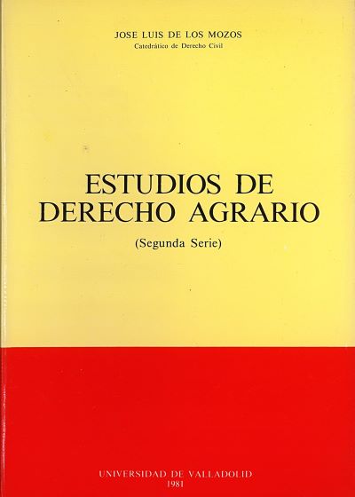 ESTUDIOS DE DERECHO AGRARIO. (SEGUNDA SERIE), de MOZOS | portada del libro