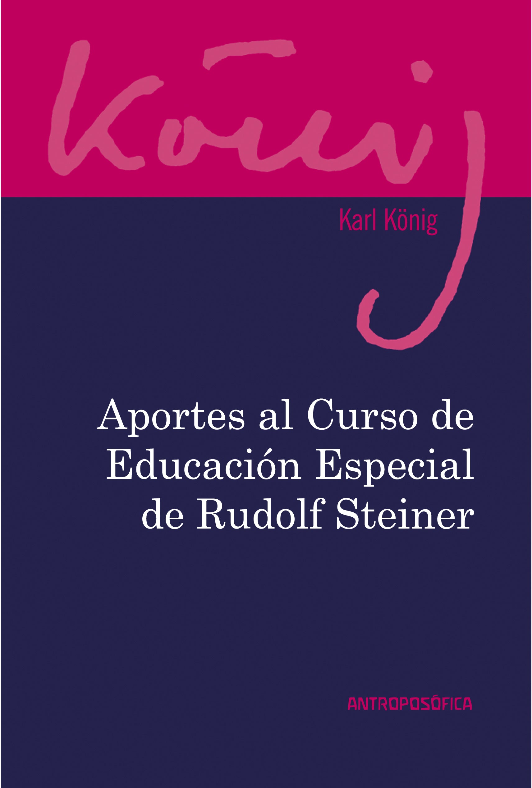 Aportes al curso de educación especial de Rudolf Steiner, de Karl | portada del libro