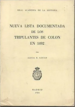 NUEVA LISTA DOCUMENTADA DE LOS TRIPULANTES DE COLÓN EN 1492.