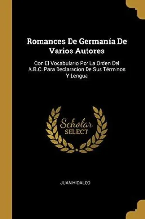 ROMANCES DE GERMANIA DE VARIOS AUTORES: <BR>