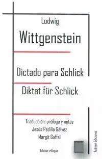 DICTADO PARA SCHLICK. DIKTAT FÜR SCHILICK