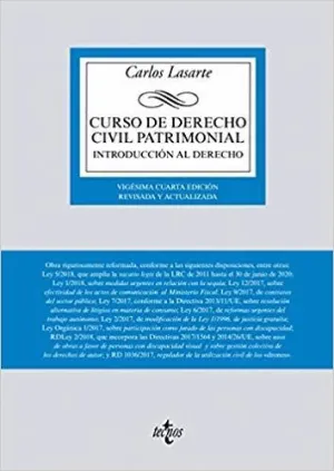 CURSO DE DERECHO CIVIL PATRIMONIAL: INTRODUCCIÓN AL DERECHO