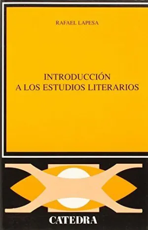 INTRODUCCIÓN A LOS ESTUDIOS LITERARIOS