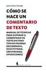 COMO SE HACE UN COMENTARIO DE TEXTO